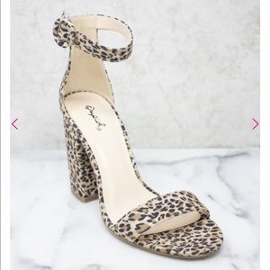 Cheetah print heels, size 8